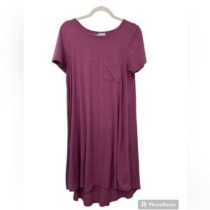 Lularoe Magenta T-Shirt Dress Small